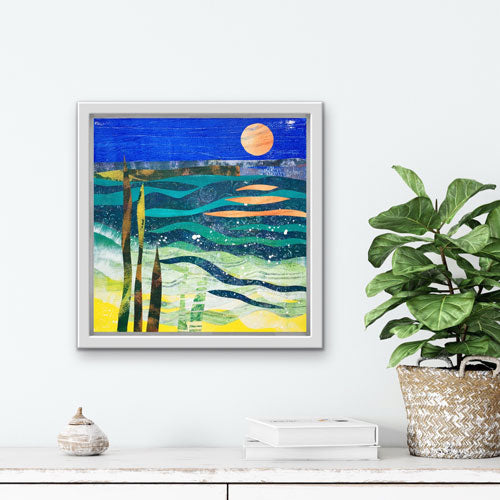 At the edge of darkness, painted canvas