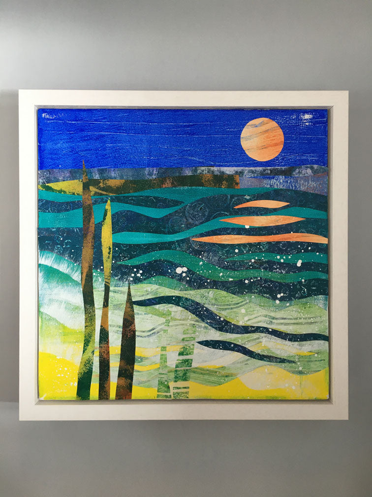 At the edge of darkness, painted canvas