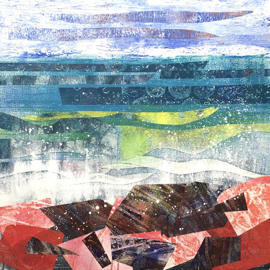 The seas may rise, painted canvas